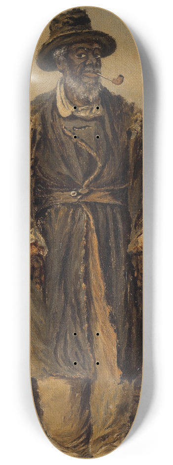 William Aiken Walker - Man Smoking Pipe in Cotton Field 8.25 inch art skate deck