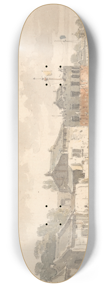 William Alexander - Fort Opposite the Factory, Canton 8.25 inch art skate deck
