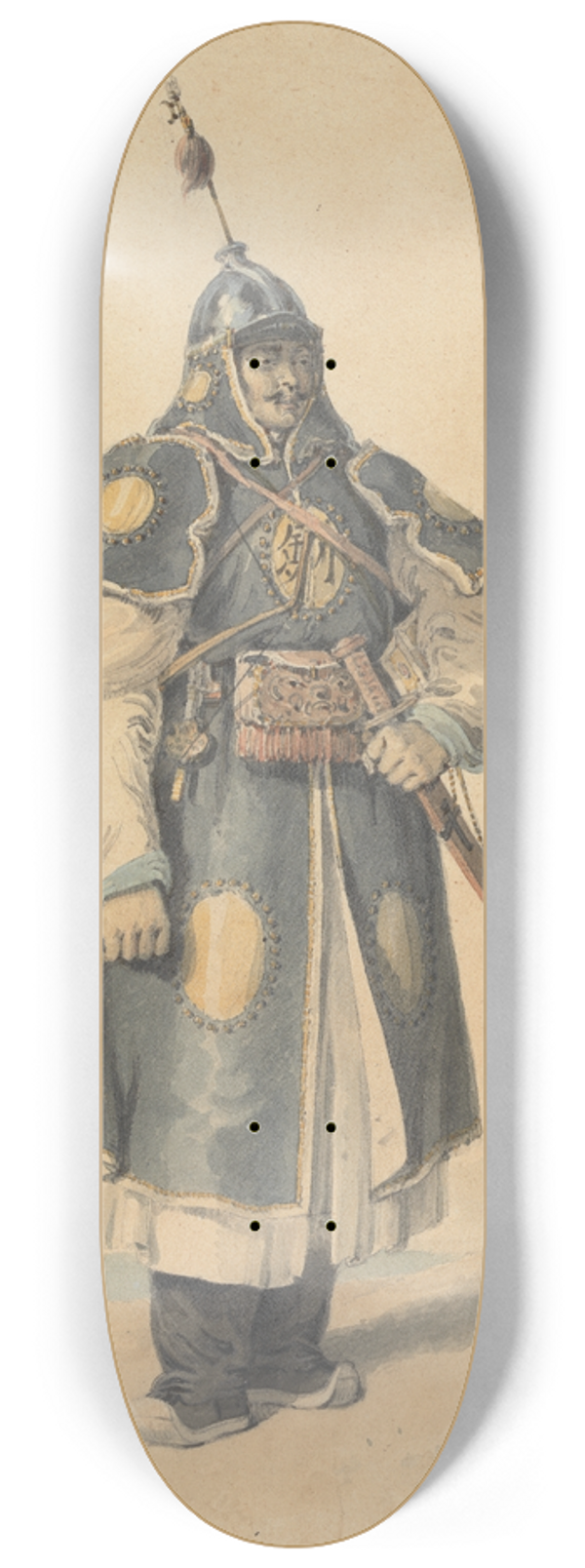William Alexander - Portrait of a Chinese Soldier 8.25 inch art skate deck