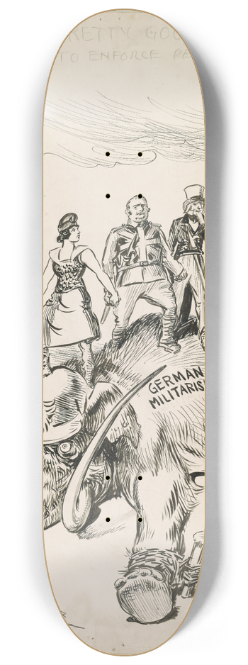 William Allen Rogers - A pretty good league to enforce peace 8.25 inch art skate deck