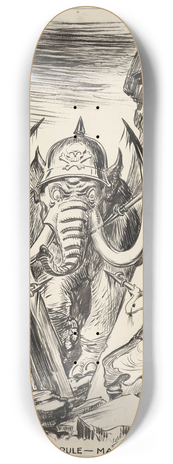 William Allen Rogers - Who shall ruleman or beast 8.25 inch art skate deck