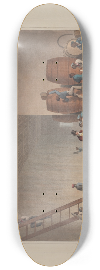 William A. V. Clark - Interior of the Distillery 8.25 inch art skate deck