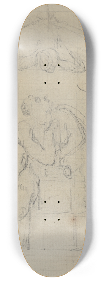 William Blake - Los and His Spectre (verso) 8.25 inch art skate deck