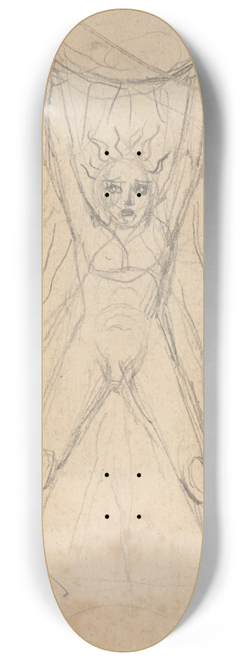 William Blake - Los Supporting the Sun (recto) 8.25 inch art skate deck