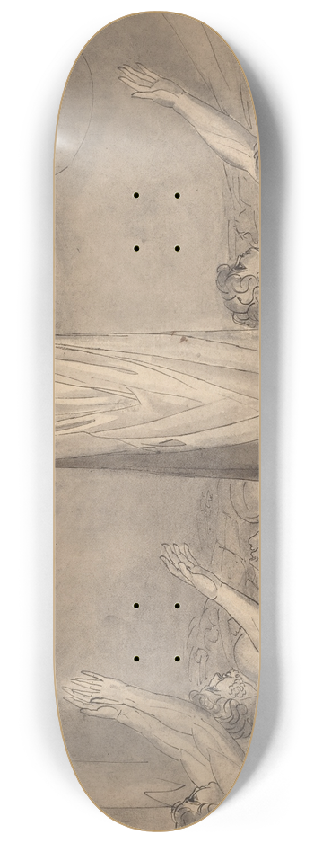 William Blake - Moses Staying the Plague (recto) 8.25 inch art skate deck