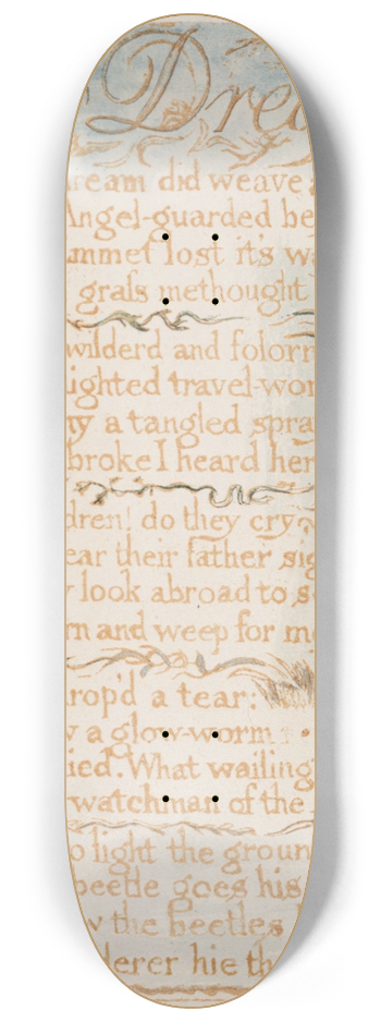 William Blake - Pl. 15  A Dream 8.25 inch art skate deck