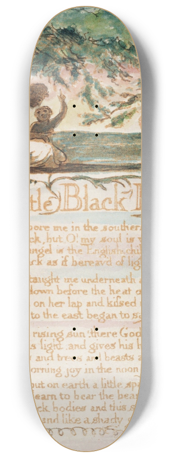 William Blake - Pl. 25  The Little Black Boy 8.25 inch art skate deck