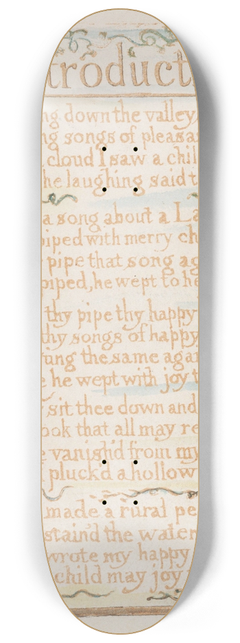 William Blake - Pl. 3  intro 8.25 inch art skate deck