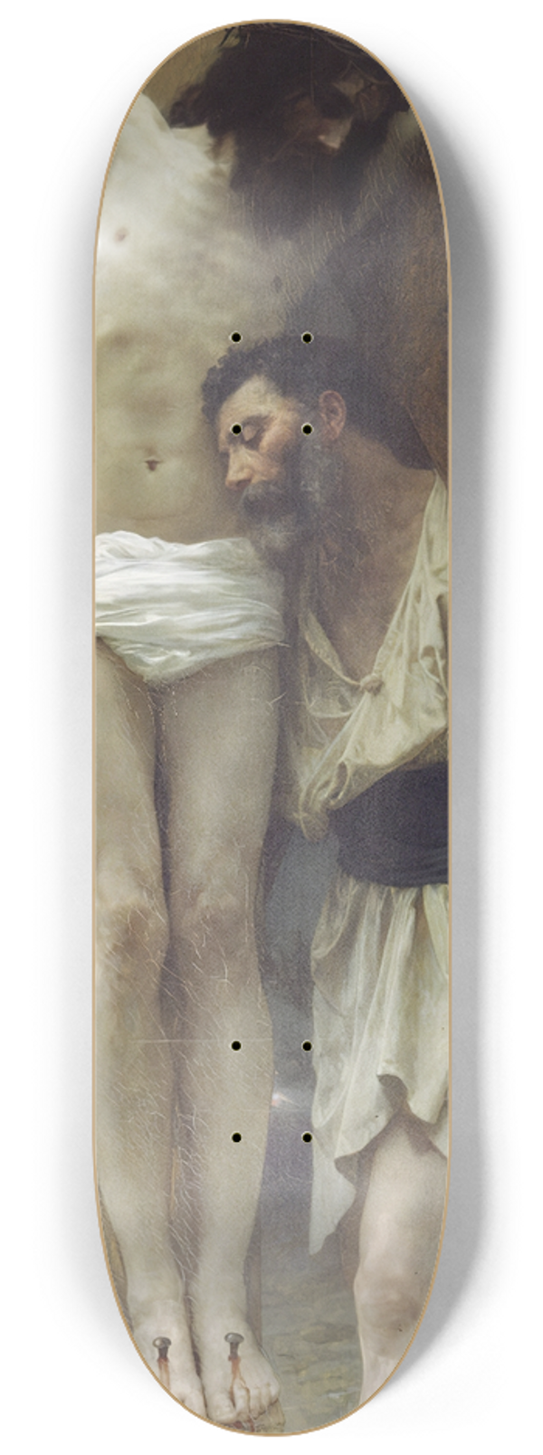 William Bouguereau - Compassion 8.25 inch art skate deck
