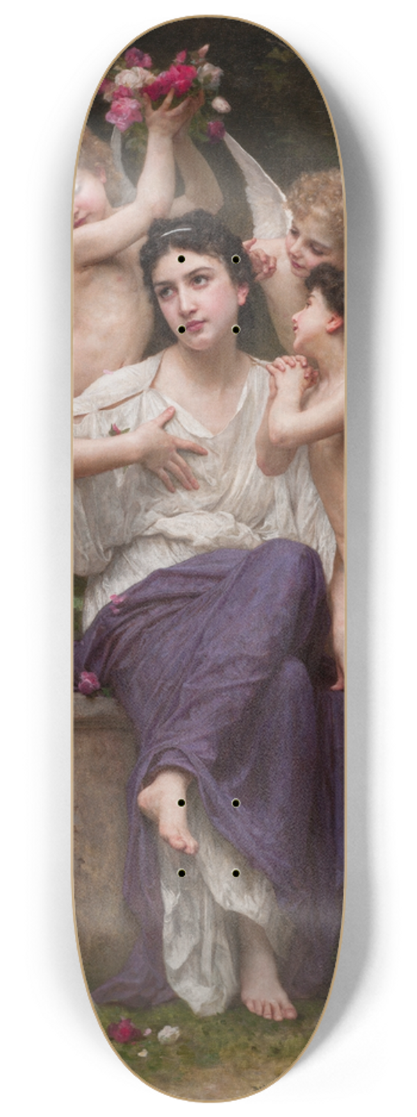 William Bouguereau - Dream of Spring (Rve de printemps) 8.25 inch art skate deck
