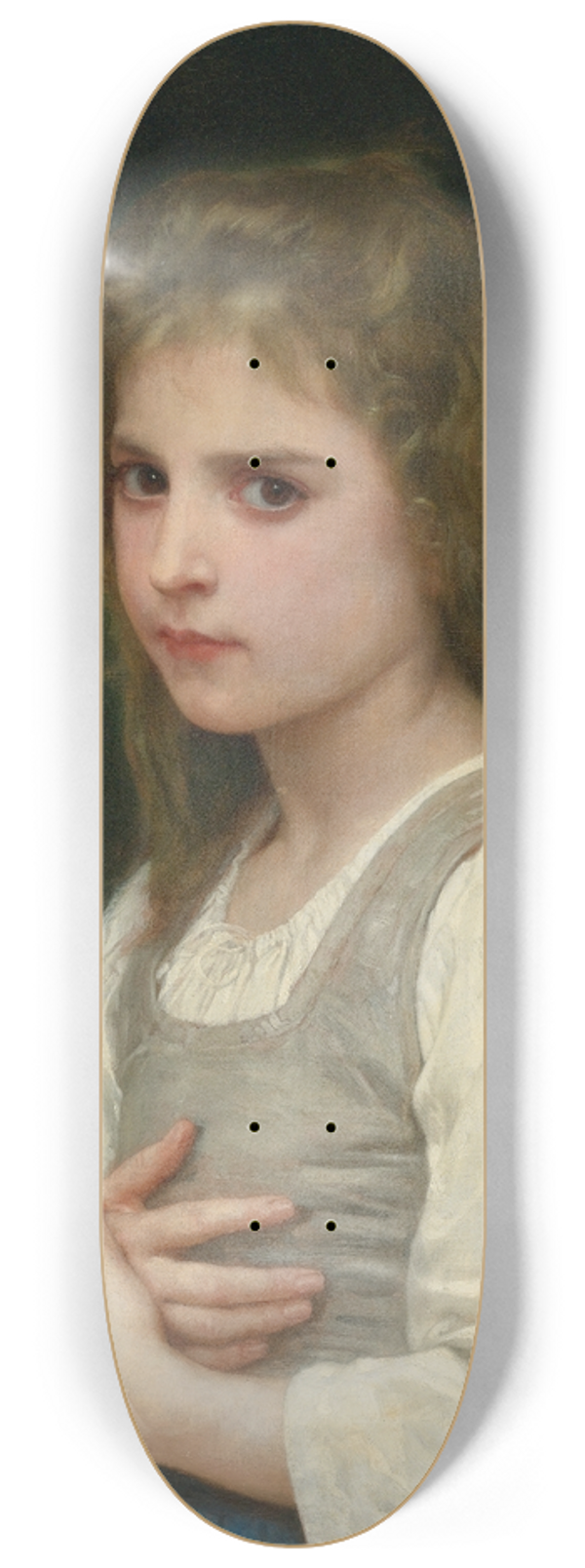 William Bouguereau - Jeanne 8.25 inch art skate deck