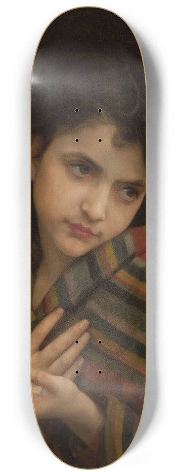 William Bouguereau - La frileuse 8.25 inch art skate deck