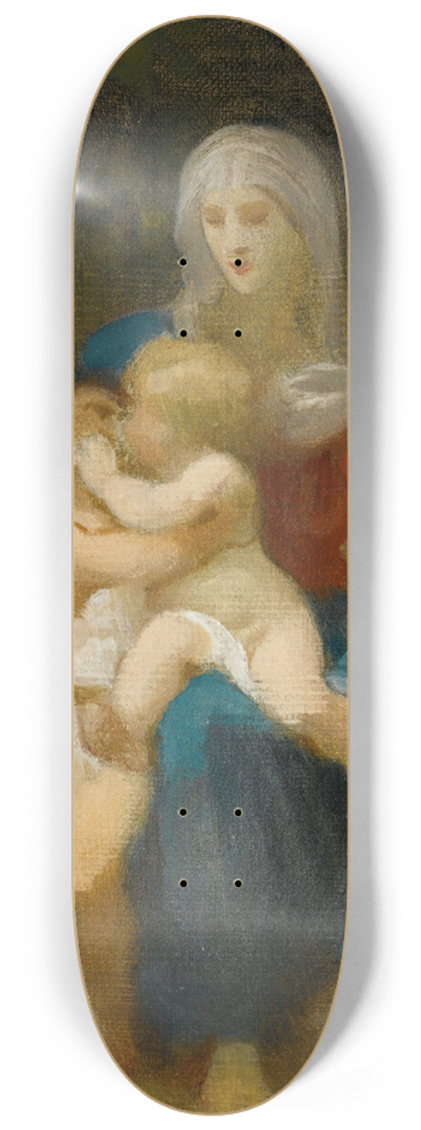 William Bouguereau - Study For Sainte Famille 8.25 inch art skate deck