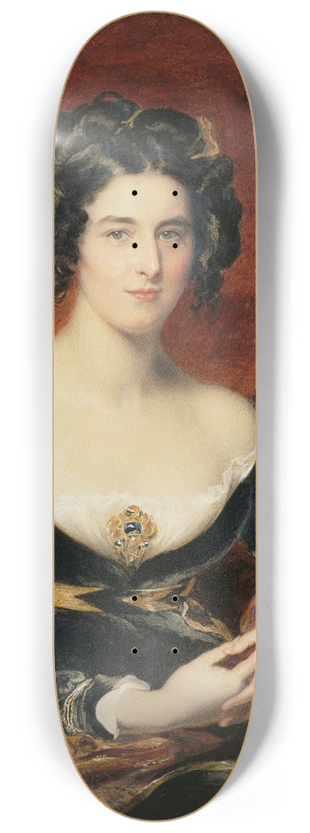 William Derby - Sarah, Lady Lyndhurst (after Lawrence) 8.25 inch art skate deck