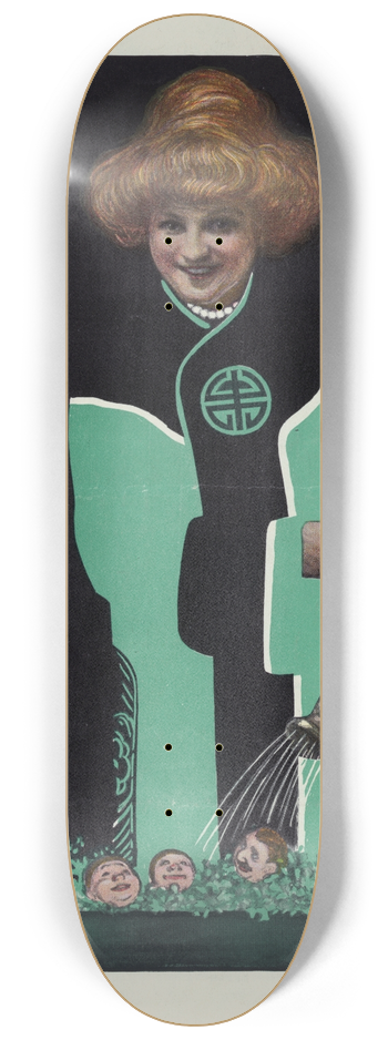 William Ely Hill - Her Johnny-jump-ups 8.25 inch art skate deck