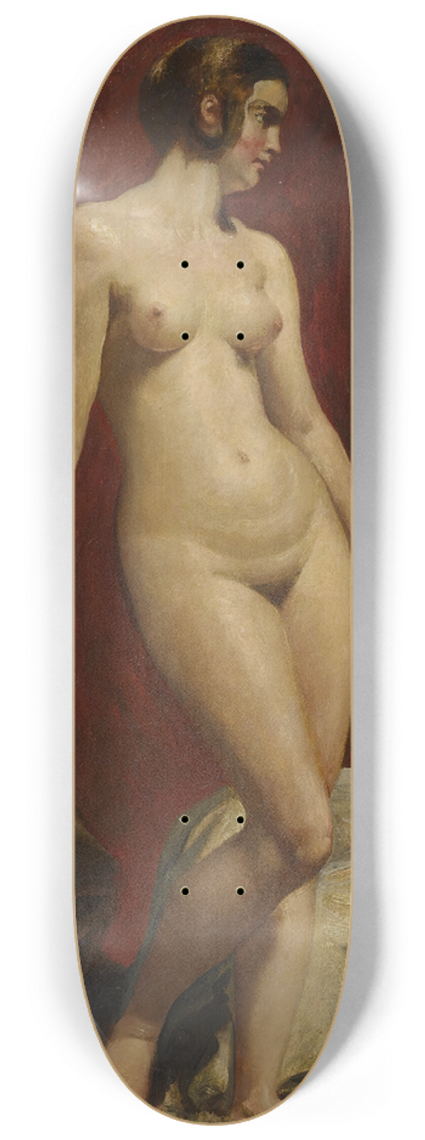 William Etty - A Study Of A Standing Female Nude 8.25 inch art skate deck