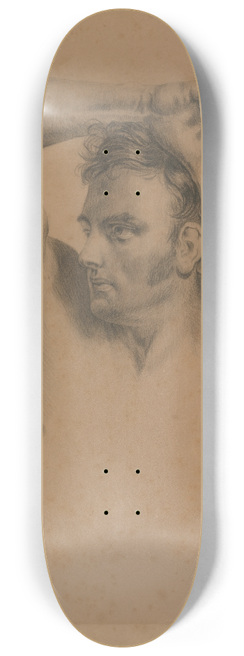 William Etty - Half-Length MaleNude 8.25 inch art skate deck