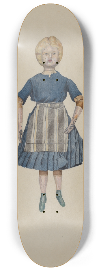 William Frank - Pewter Doll 8.25 inch art skate deck