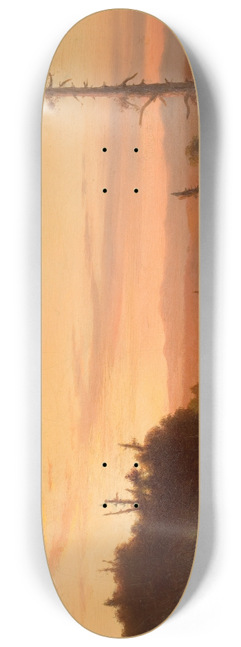 William Frederick De Haas - Sunset 8.25 inch art skate deck