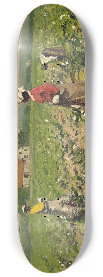 William Gilbert Gaul - Picking Cotton 8.25 inch art skate deck