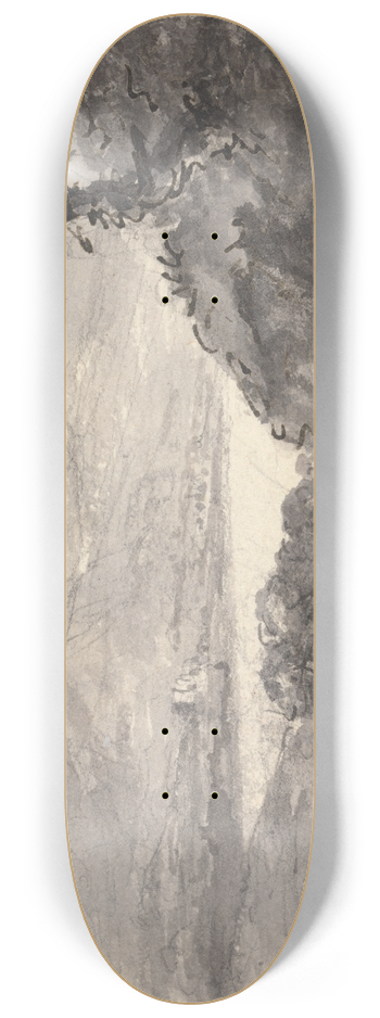 William Gilpin - Mountainous Landscape with a Lake 8.25 inch art skate deck