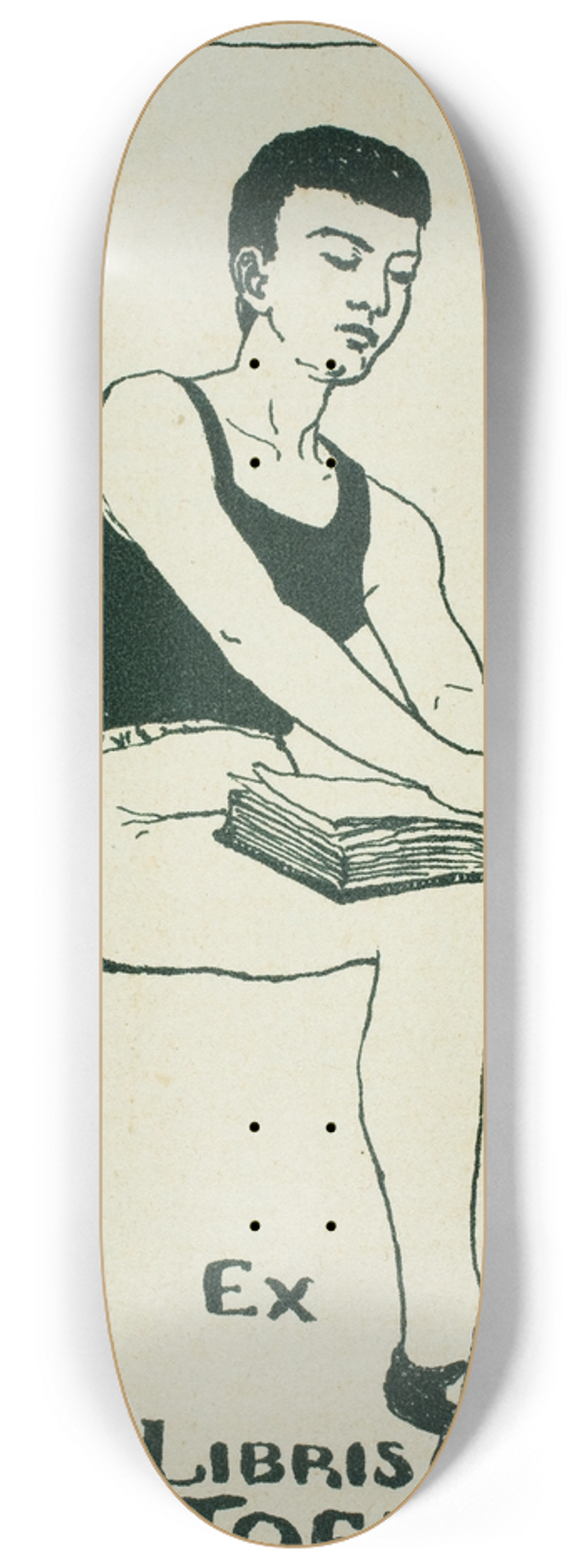 August Stoehr - Book-plate of Stoehr Wuerzburg 8.25 inch art skate deck