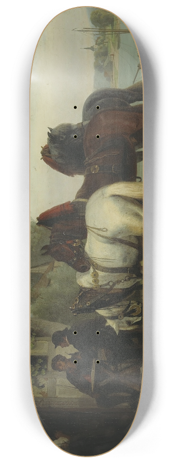 William Hahn - The Halt At The Inn 8.25 inch art skate deck