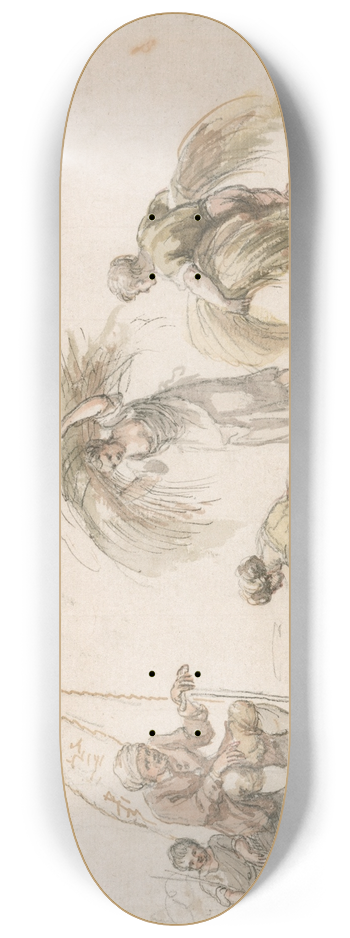 William Hamilton - Figures Harvesting 8.25 inch art skate deck