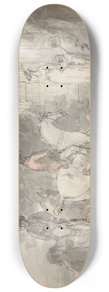 William Hamilton - The Return from Coursing 8.25 inch art skate deck