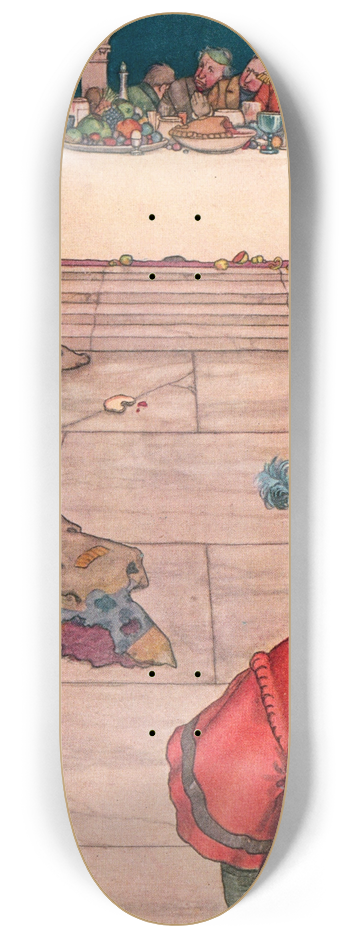 William Heath Robinson - Reginald completely lost his temper 8.25 inch art skate deck