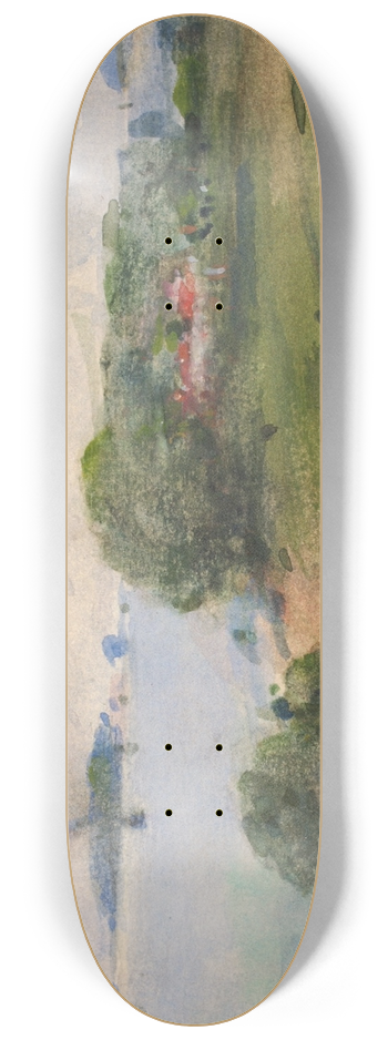 William Henry Holmes - View On The Potomac 8.25 inch art skate deck