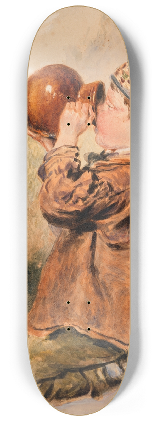 William Henry Hunt - A Boy Drinking 8.25 inch art skate deck
