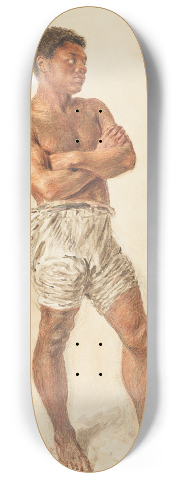 William Henry Hunt - Study of a Young Model 8.25 inch art skate deck