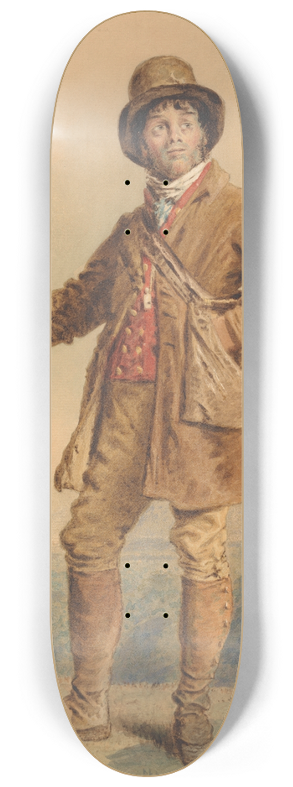 William Henry Hunt - The Gamekeeper 8.25 inch art skate deck