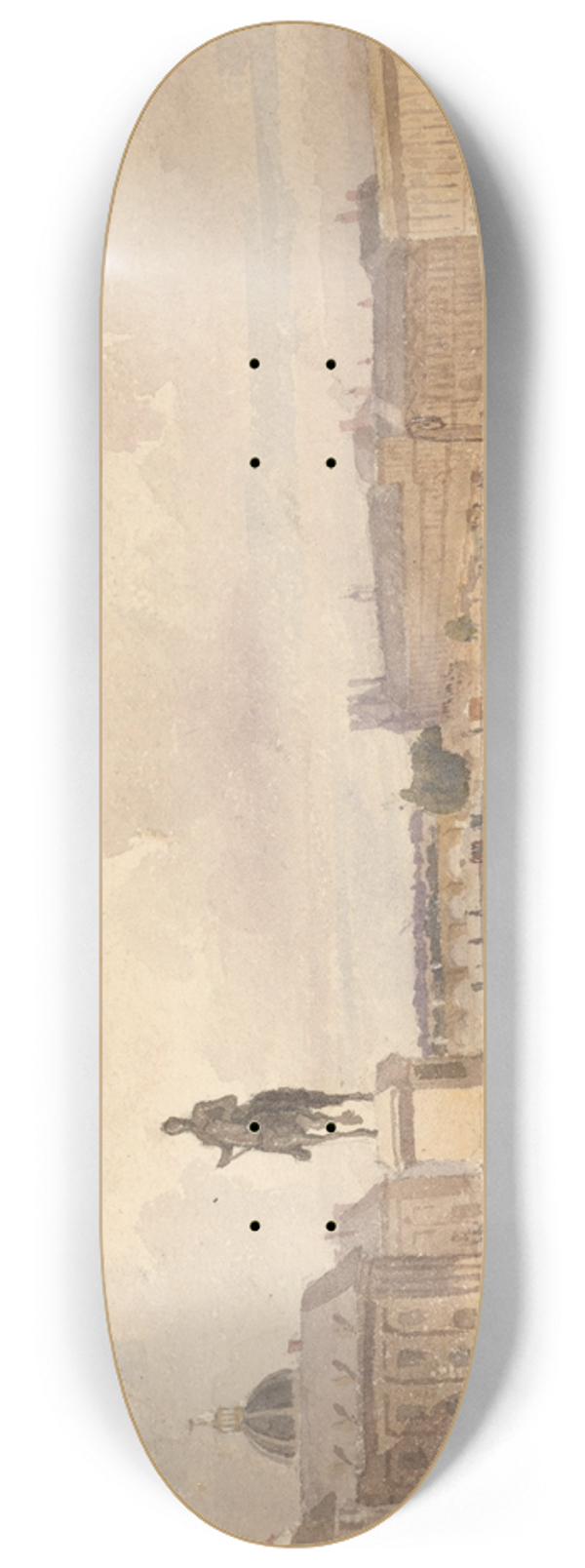 William Henry Lake Price - View from the Pont Neuf 8.25 inch art skate deck