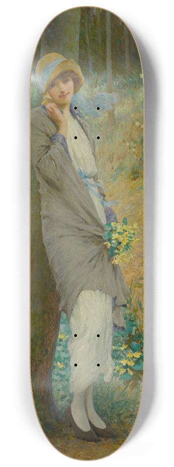 William Henry Margetson - Marsh Marigolds 8.25 inch art skate deck