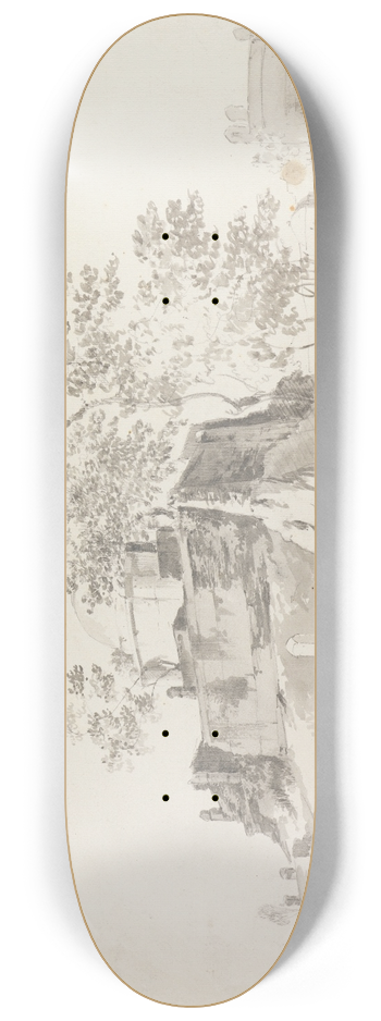 William Hodges - Original Drawings for Choix de Vues de LInde and Others Pl.32 8.25 inch art skate deck