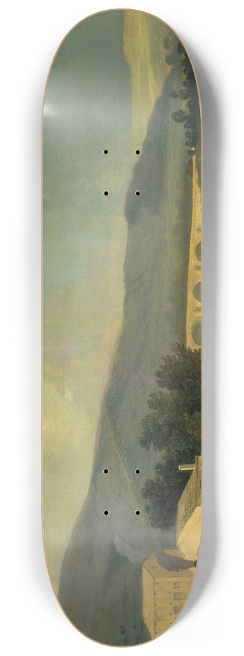 William Hodges - Otley Bridge on the River Wharfe 8.25 inch art skate deck