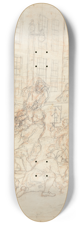 William Hogarth - The First Stage of Cruelty 8.25 inch art skate deck