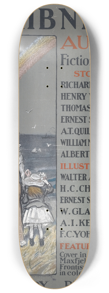 William James Glackens - Scribners August 8.25 inch art skate deck