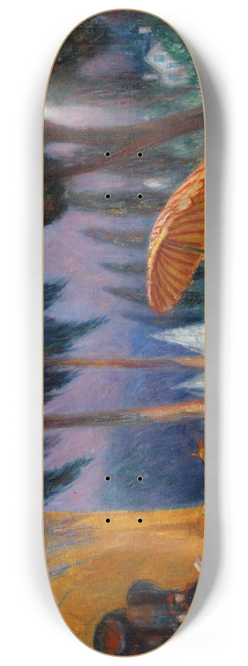 William James Glackens - Sunday on the Marne 8.25 inch art skate deck