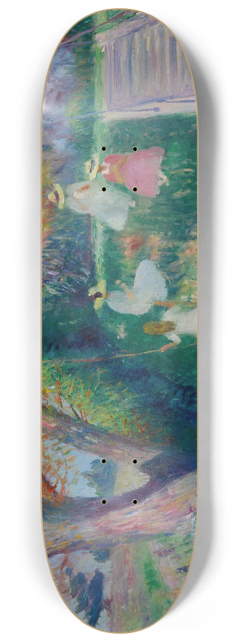 William James Glackens - The Swing 8.25 inch art skate deck