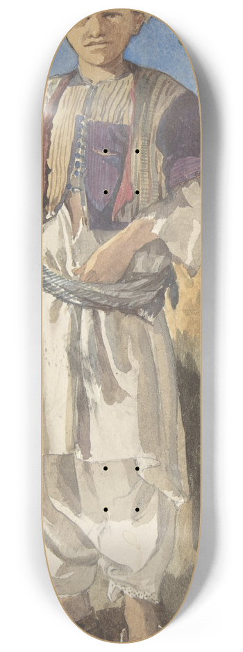 William James Mller - Standing Turkish Youth 8.25 inch art skate deck