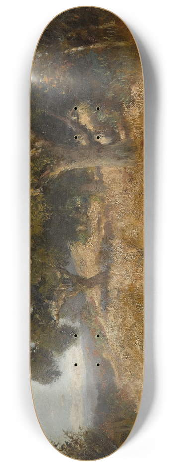 William Keith - Path through California oaks 8.25 inch art skate deck