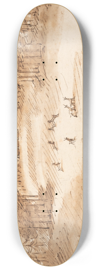William Kent - Design for a Pavilion in a Deer Park 8.25 inch art skate deck