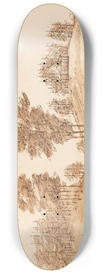 William Kent - Design for a Pavilion in a Deer Park 8.25 inch art skate deck