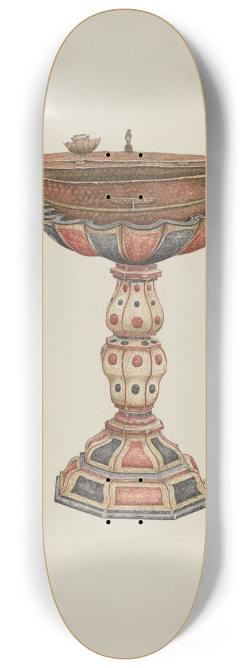 William Kieckhofel - Baptismal Font and Stand 8.25 inch art skate deck