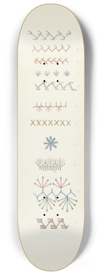 William Kieckhofel - Embroidery  Technique Demonstration 8.25 inch art skate deck