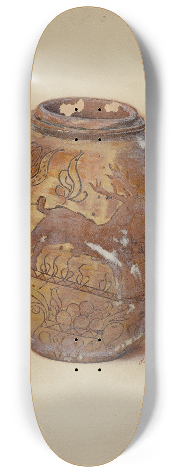 William L. Antrim - Pa. German Jar 8.25 inch art skate deck