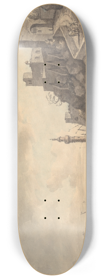 William Marlow - View of Leghorn 8.25 inch art skate deck